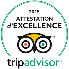 Attestation d’excellence TripAdvisor 2019